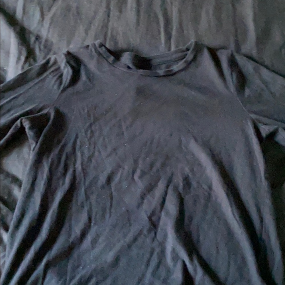 Plain black long sleeve never whore